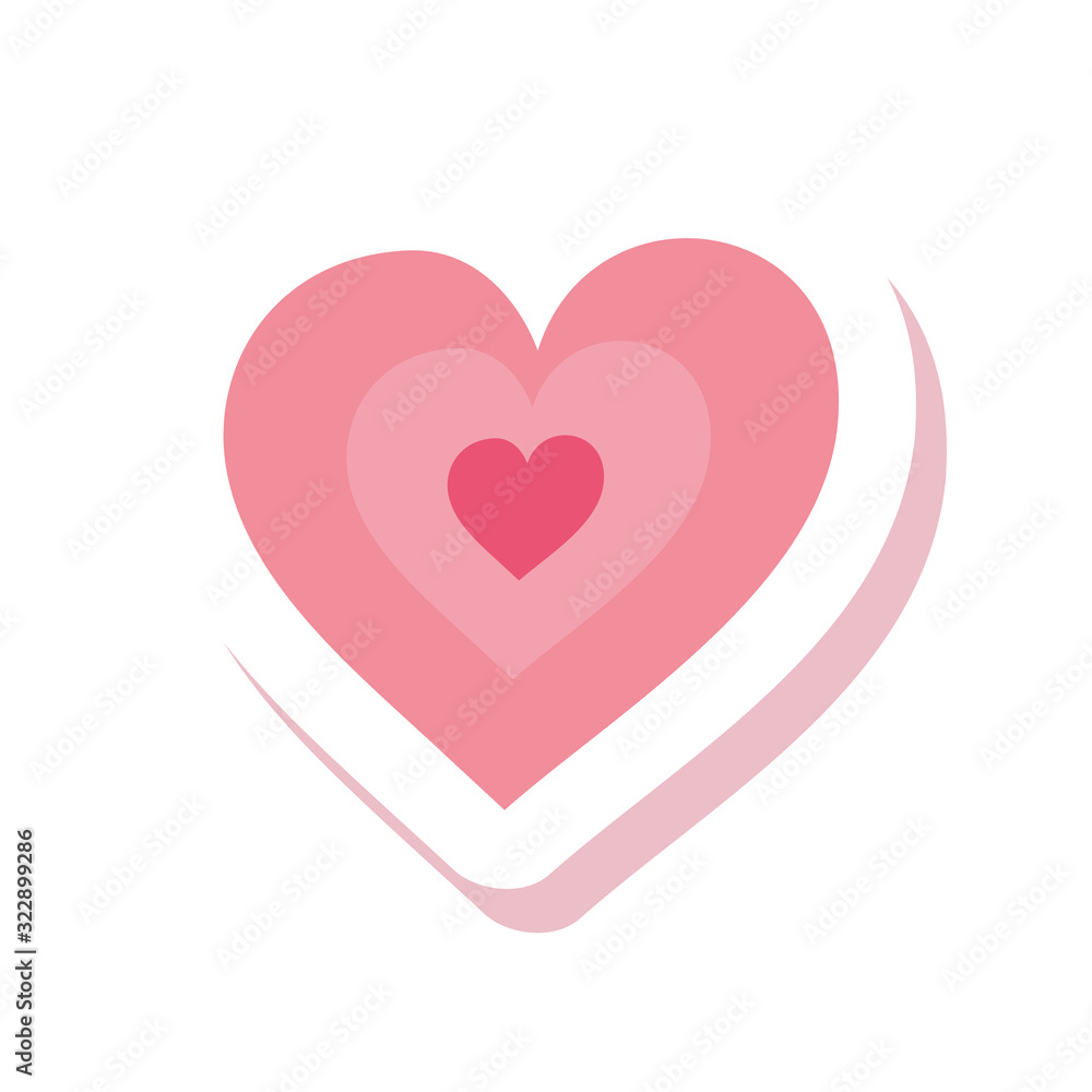 cute hearts love isolated icon vector illustration design