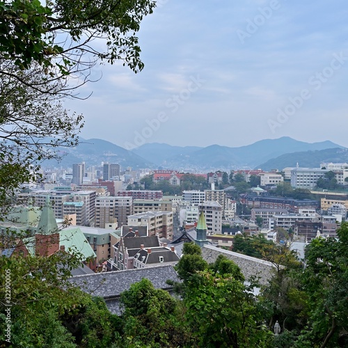 丘の上から見おろす市内の情景＠長崎
