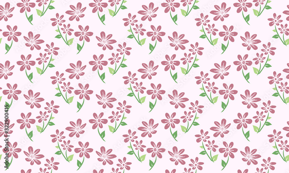 Modern spring floral pattern background, with leaf and flower design. Modern spring floral pattern background, with leaf and flower design.