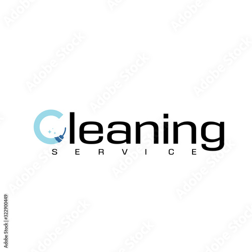 Letter C, Cleaning Service Typography Logo