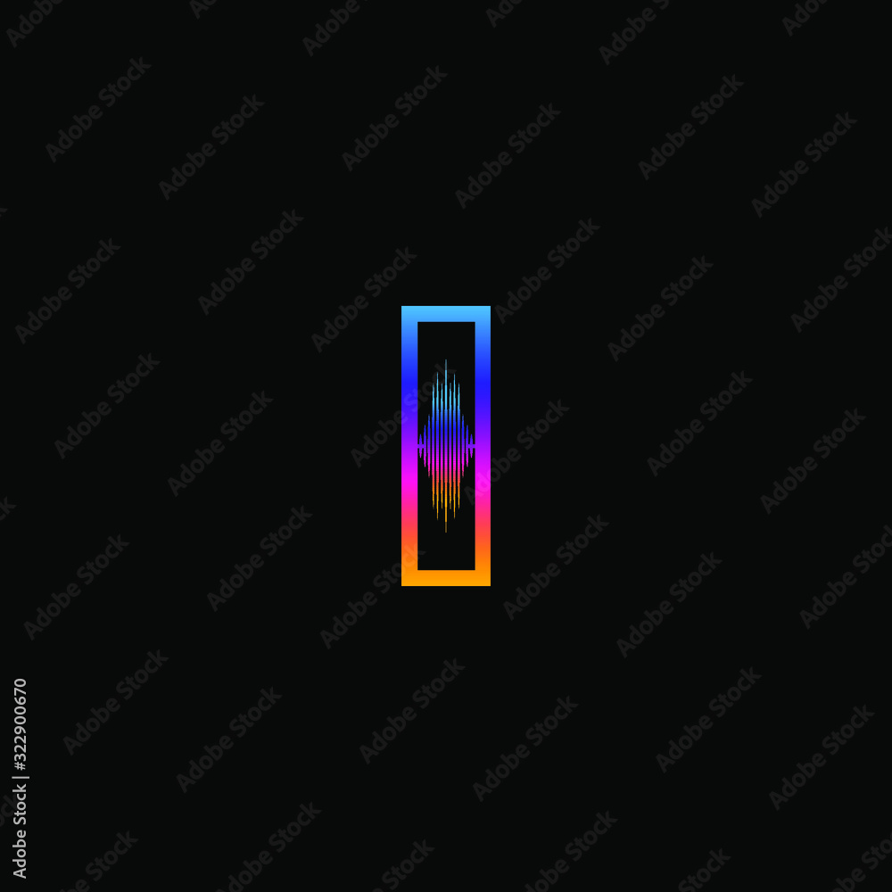 Initial Letter I Sound Weaves Logo Design Concept Initial Letter I Sound Weaves Logo Design Concept