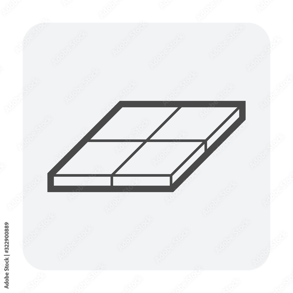 Tile floor material vector icon design in oblique view. That is a floor finishing material for paving or laying to decoration interior and exterior i.e. bathroom, kitchen, toilet and laundry room. Tile floor material vector icon design in oblique view. That is a floor finishing material for paving or laying to decoration interior and exterior i.e. bathroom, kitchen, toilet and laundry room.