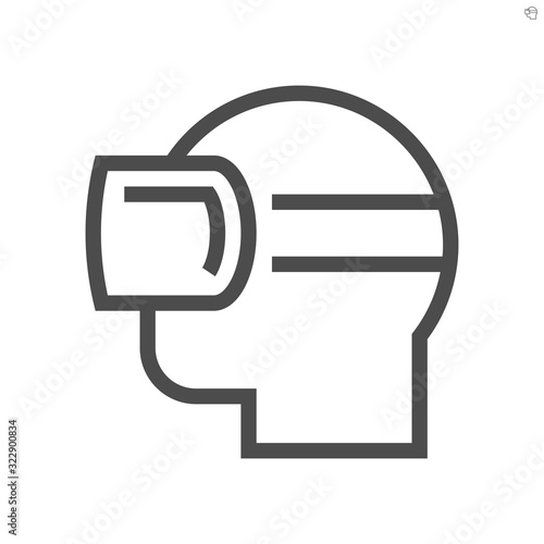 Visual Reality glass, vr technology vector icon design, 48X48 pixel perfect and editable stroke.