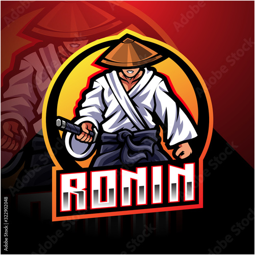 Ronin esport mascot logo design