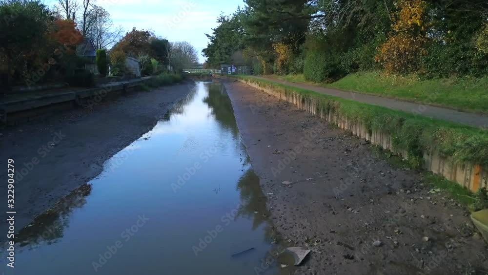 Canal Breach in middlewich Cheshire England , Repaired By British Waterways. Canal Breach in middlewich Cheshire England , Repaired By British Waterways.