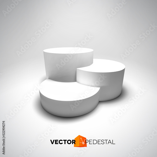 Infographic vector 3D pedestal
