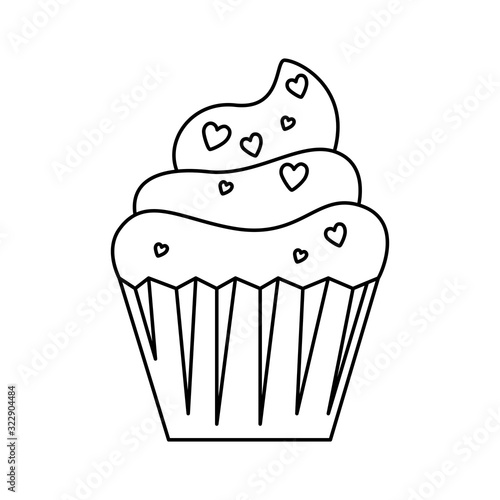 delicious cupcake pastry isolated icon vector illustration design