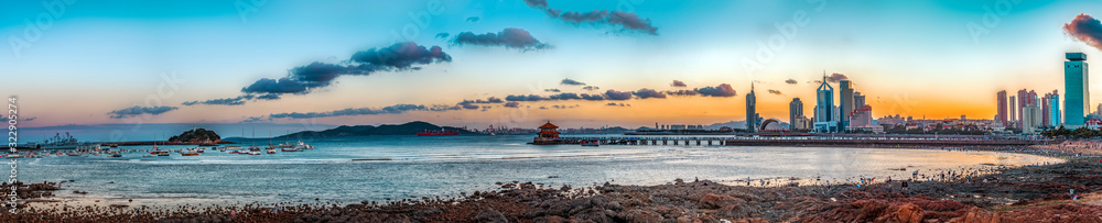 Qingdao's beautiful coastline and architectural landscape..