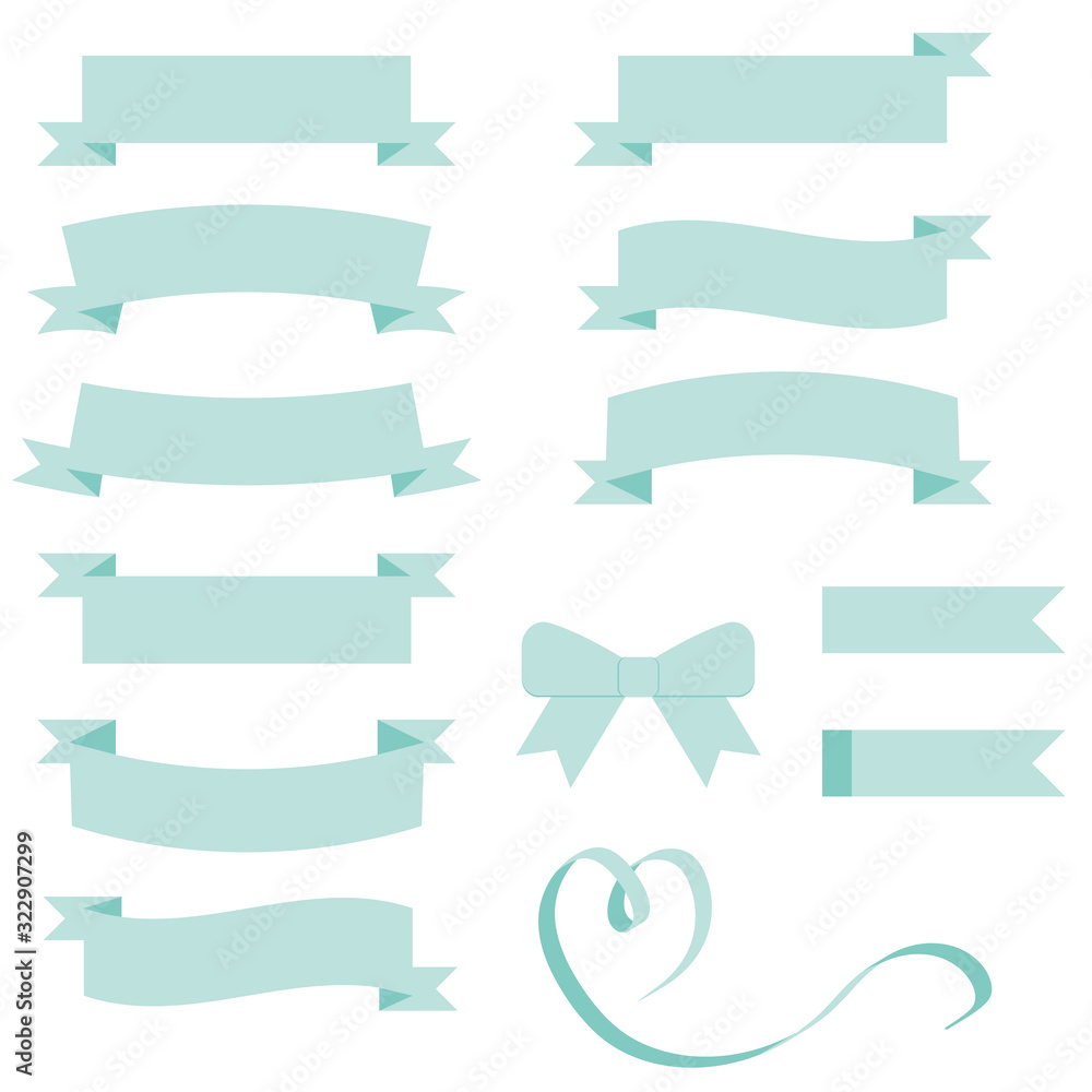 リボンセット青色系統