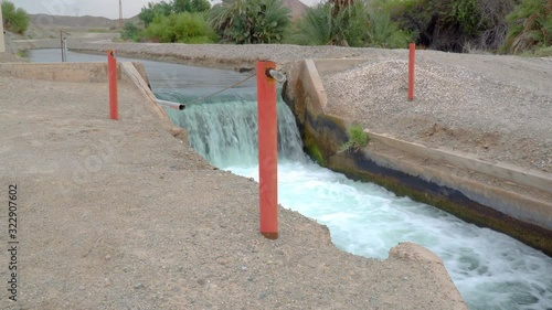 Canal falls and irrigation gravity canal - Yuma Arizona