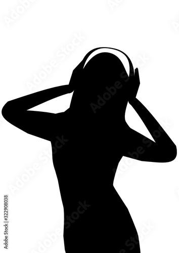 Frau Tanzen Kopfhörer
