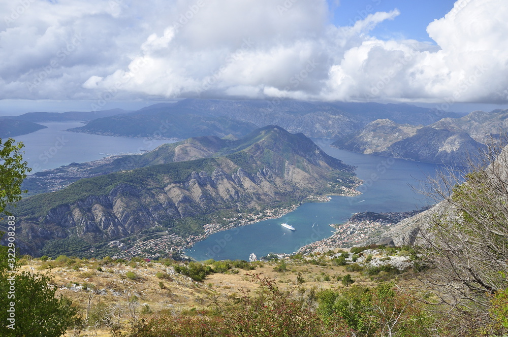 landscape. Bay of Kotor. Montenegro