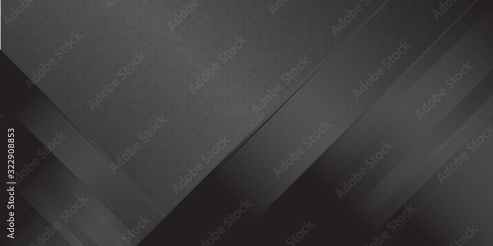 Black dark line rectangle gradient geometric abstract background for banner, flyer, business card design