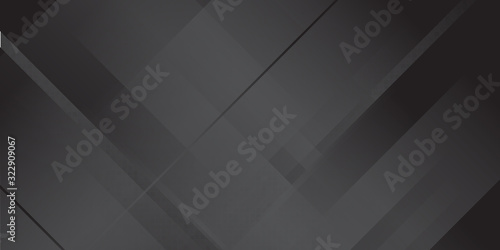 Black dark line rectangle gradient geometric abstract background for banner, flyer, business card design