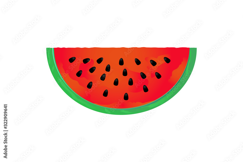 EPS 10 vector. Watermelon isolated on white background. EPS 10 vector. Watermelon isolated on white background.