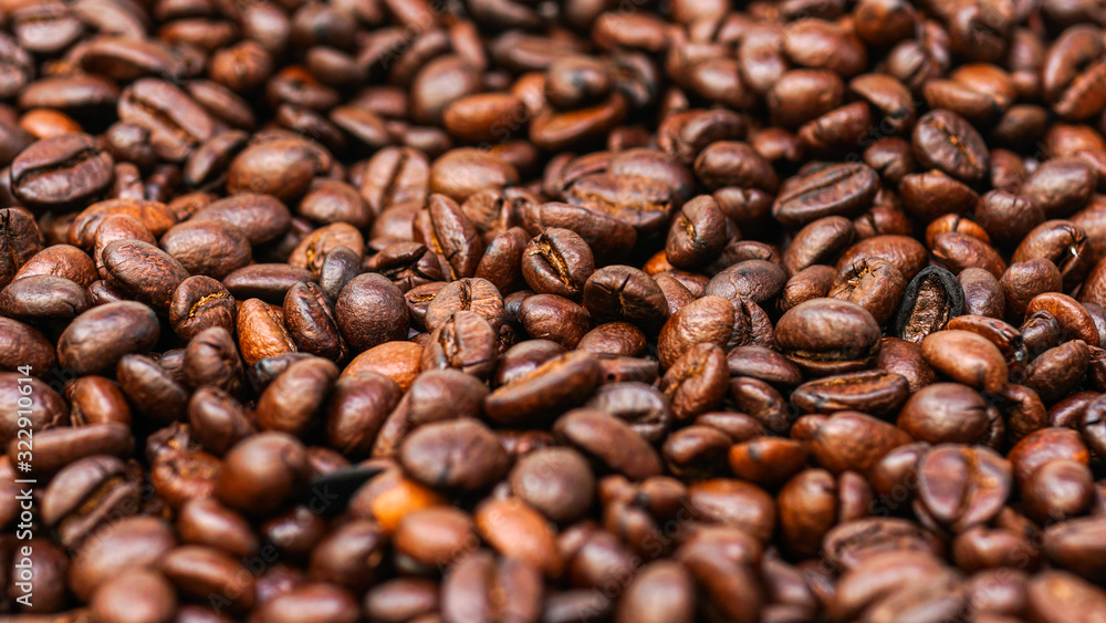 Many brown coffee beans, can be used as a background Many brown coffee beans, can be used as a background