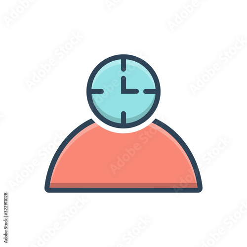 Color illustrationicon for time managment  photo