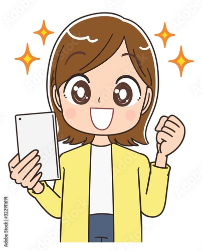 女性 マンガ アニメ 主婦 イラスト かわいい カジュアル