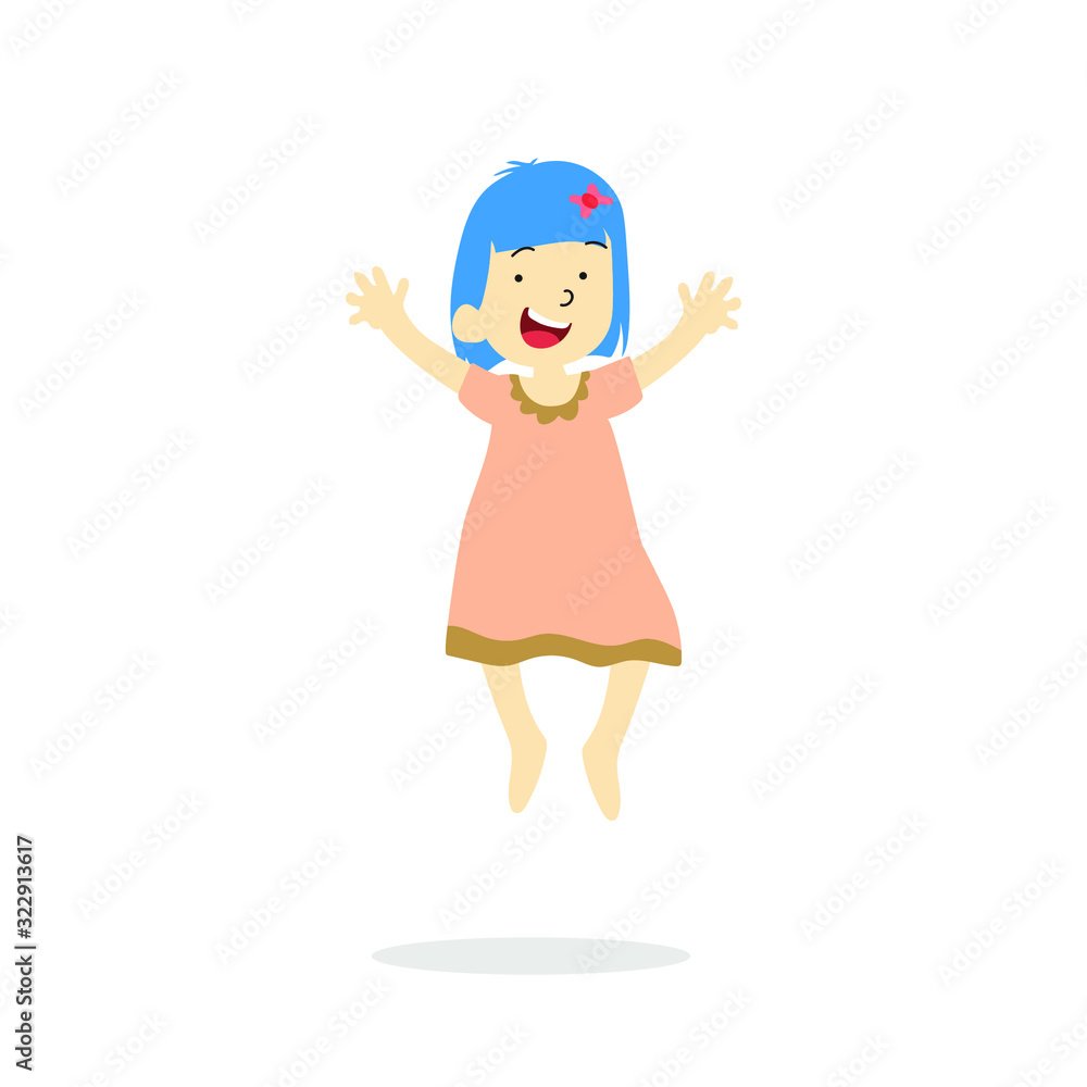 Vector Illustration Of Happy Children Isolated Vector Illustration Of Happy Children Isolated