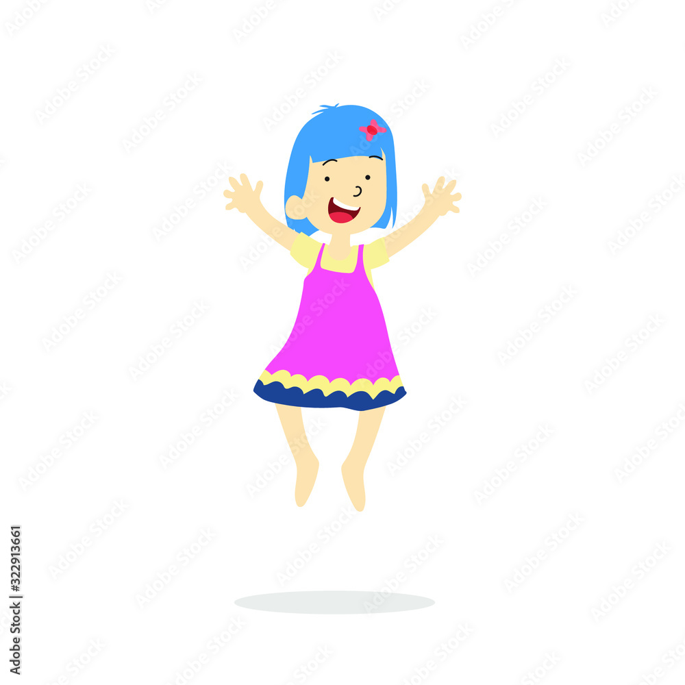 Vector Illustration Of Happy Children Isolated Vector Illustration Of Happy Children Isolated