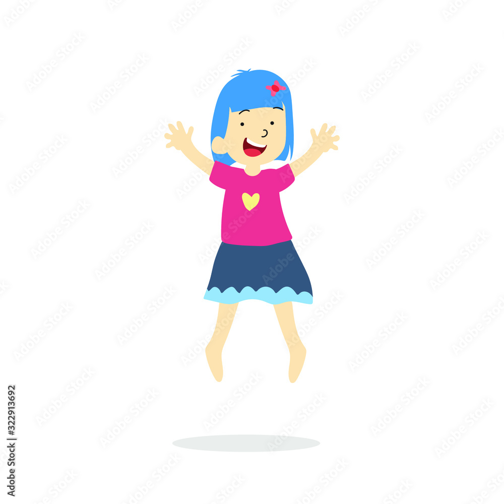 Vector Illustration Of Happy Children Isolated Vector Illustration Of Happy Children Isolated