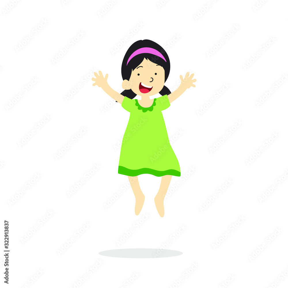 Vector Illustration Of Happy Children Isolated Vector Illustration Of Happy Children Isolated