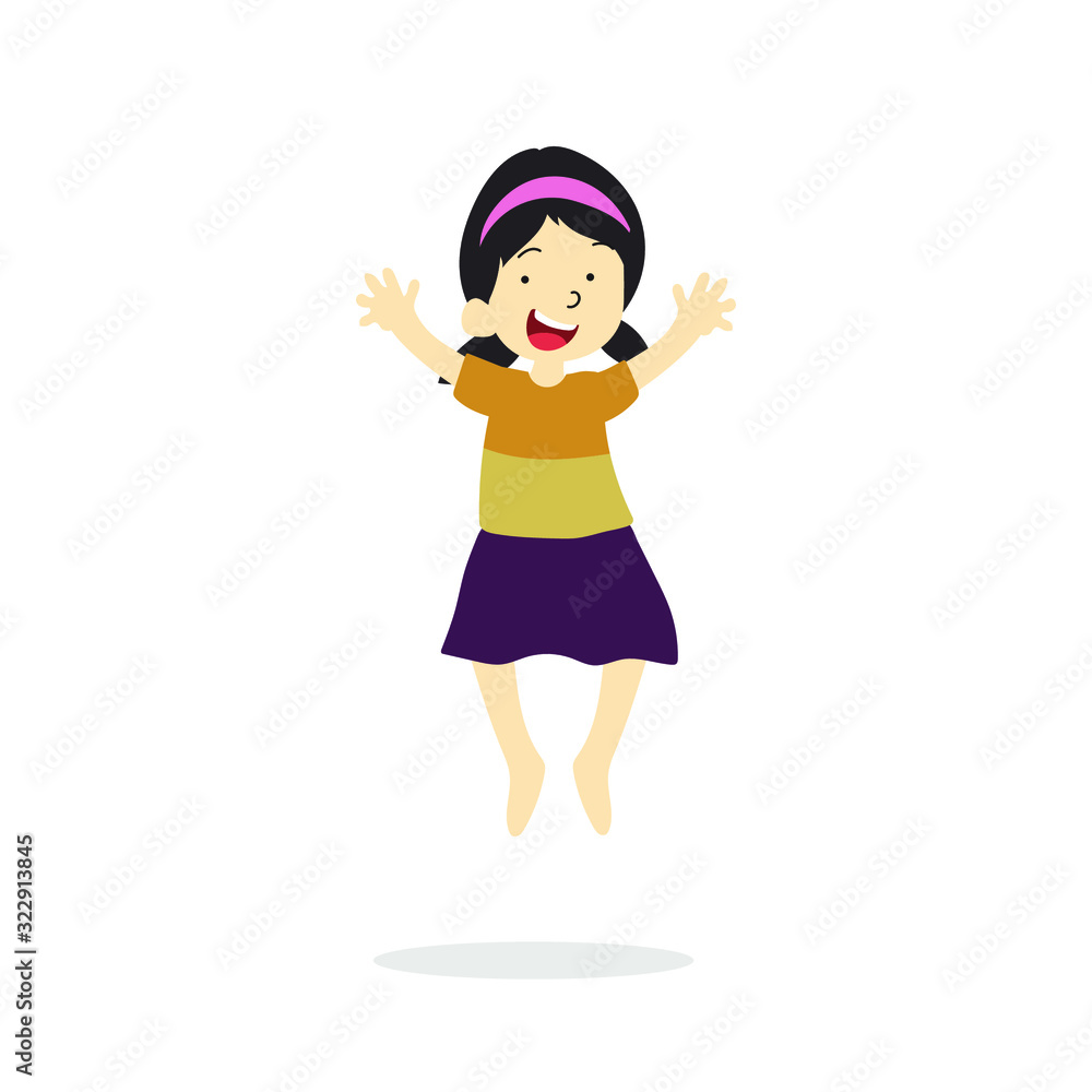 Vector Illustration Of Happy Children Isolated Vector Illustration Of Happy Children Isolated