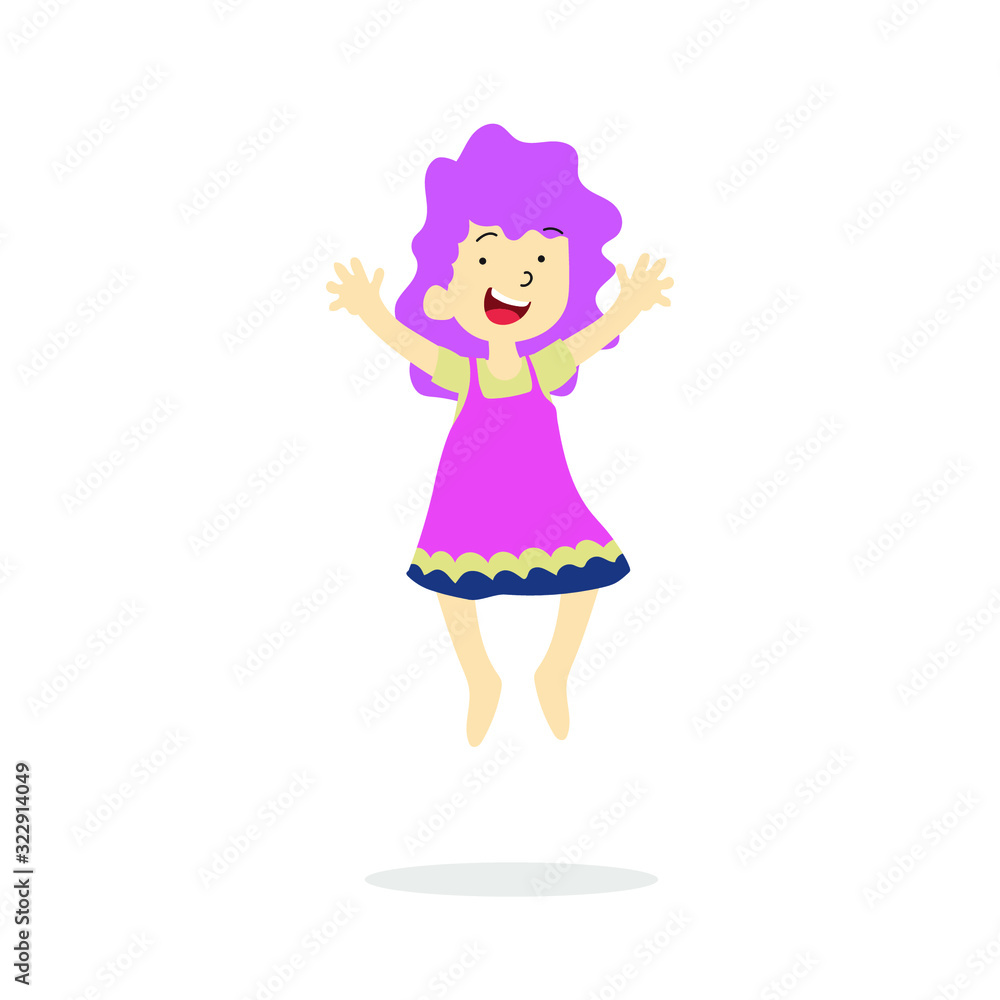 Vector Illustration Of Happy Children Isolated Vector Illustration Of Happy Children Isolated