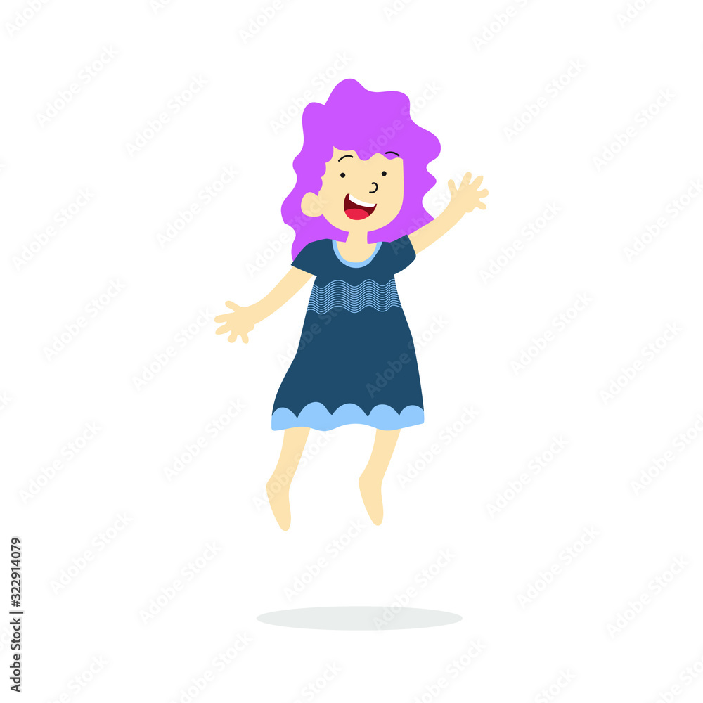 Vector Illustration Of Happy Children Isolated Vector Illustration Of Happy Children Isolated
