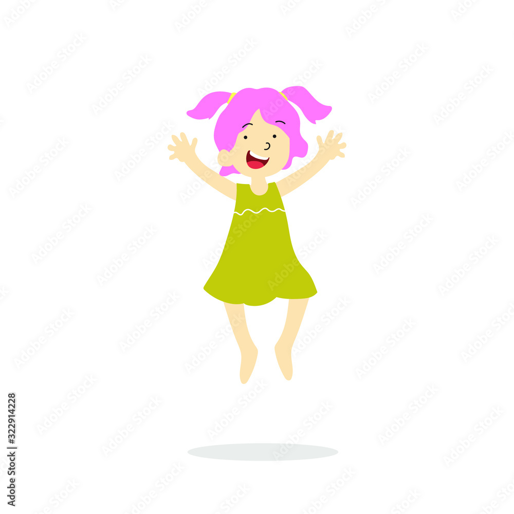 Vector Illustration Of Happy Children Isolated Vector Illustration Of Happy Children Isolated