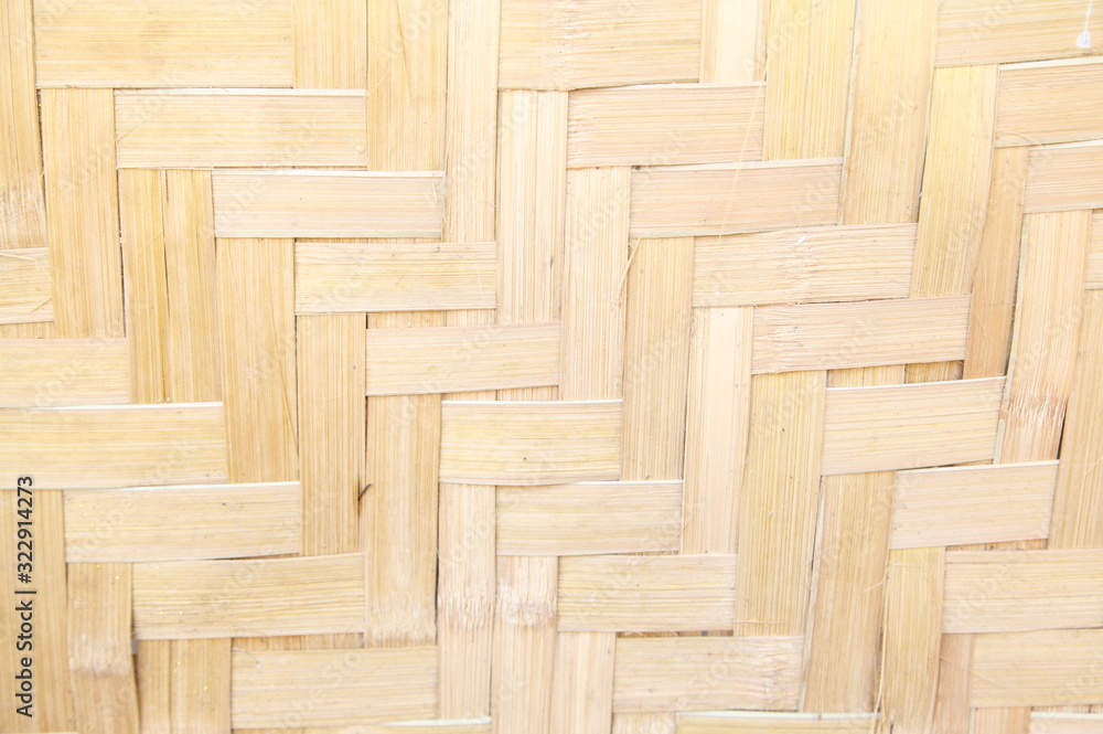 Fototapeta premium Native Thai style bamboo wall, natural wickerwork