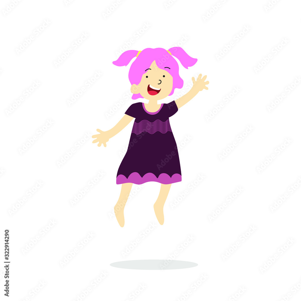Vector Illustration Of Happy Children Isolated Vector Illustration Of Happy Children Isolated