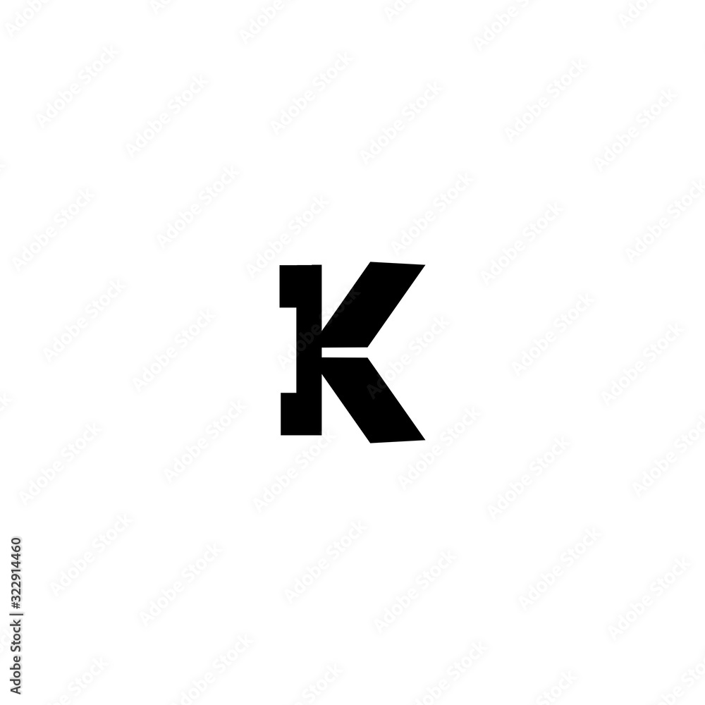 Obraz premium K creative logo design template