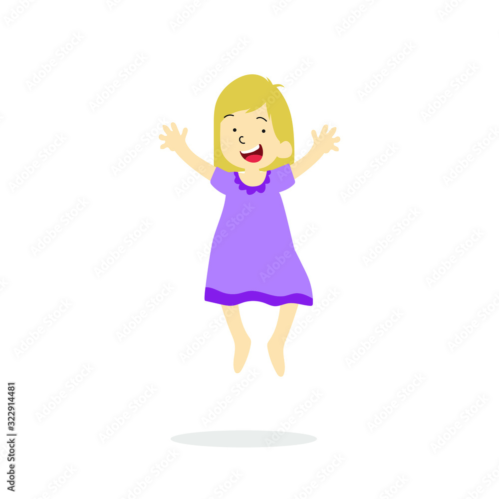 Vector Illustration Of Happy Children Isolated Vector Illustration Of Happy Children Isolated