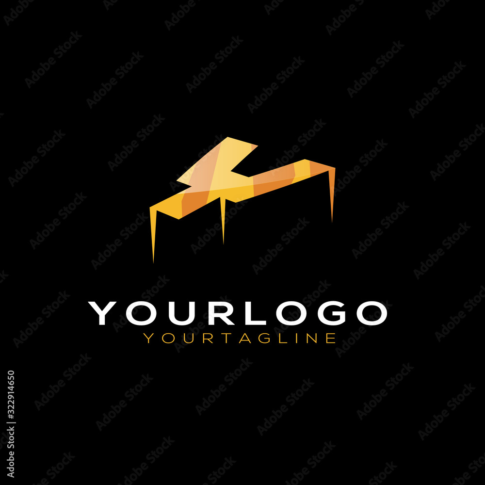 Y initial letter gold elegant 3D logo Y initial letter gold elegant 3D logo