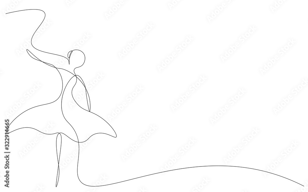 Dancer silhouette isolated on white background vector illustration Dancer silhouette isolated on white background vector illustration