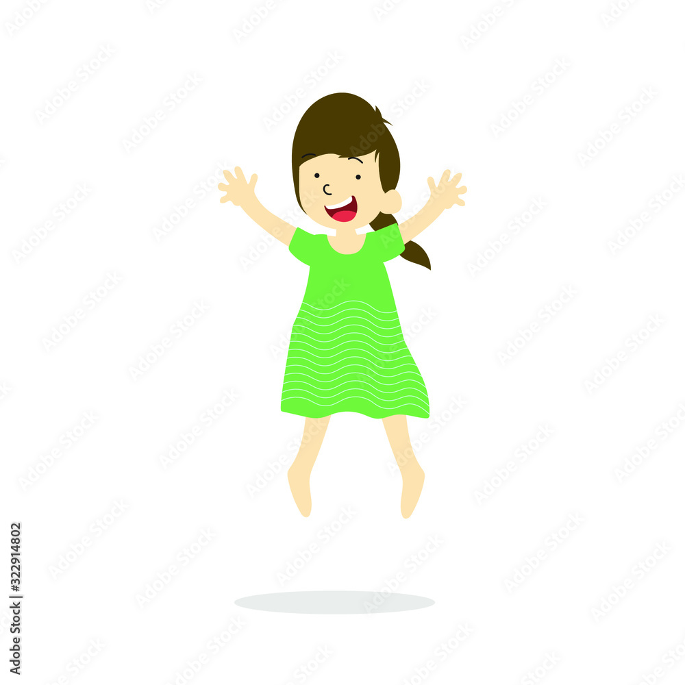 Vector Illustration Of Happy Children Isolated Vector Illustration Of Happy Children Isolated