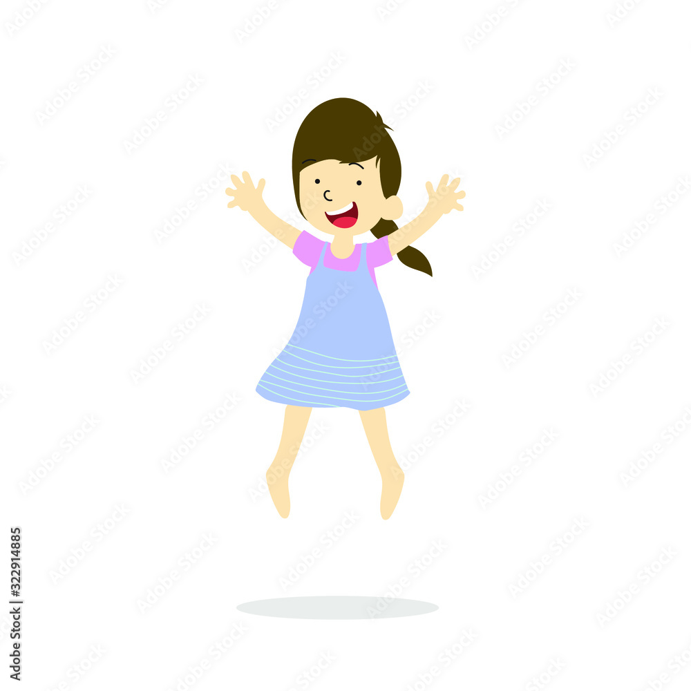 Vector Illustration Of Happy Children Isolated Vector Illustration Of Happy Children Isolated