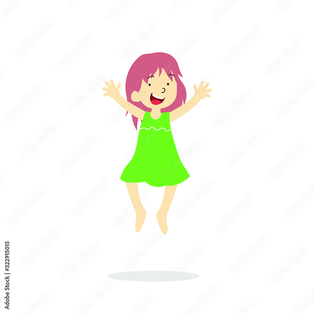 Vector Illustration Of Happy Children Isolated Vector Illustration Of Happy Children Isolated
