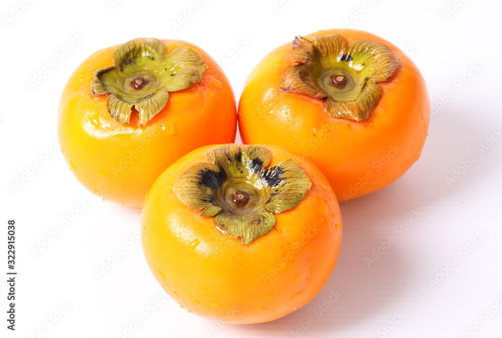 Persimmon fruit isolated on white background Persimmon fruit isolated on white background