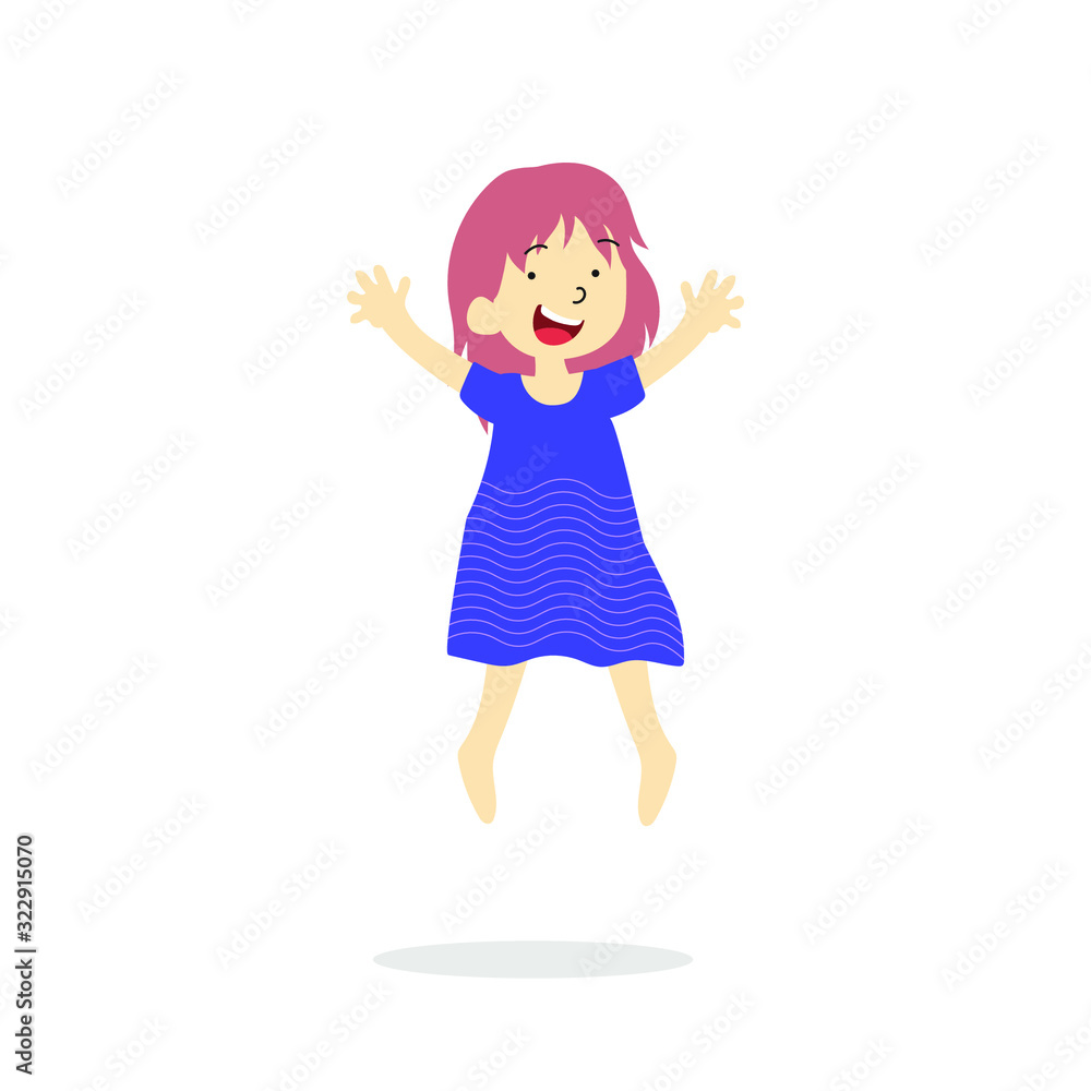 Vector Illustration Of Happy Children Isolated Vector Illustration Of Happy Children Isolated