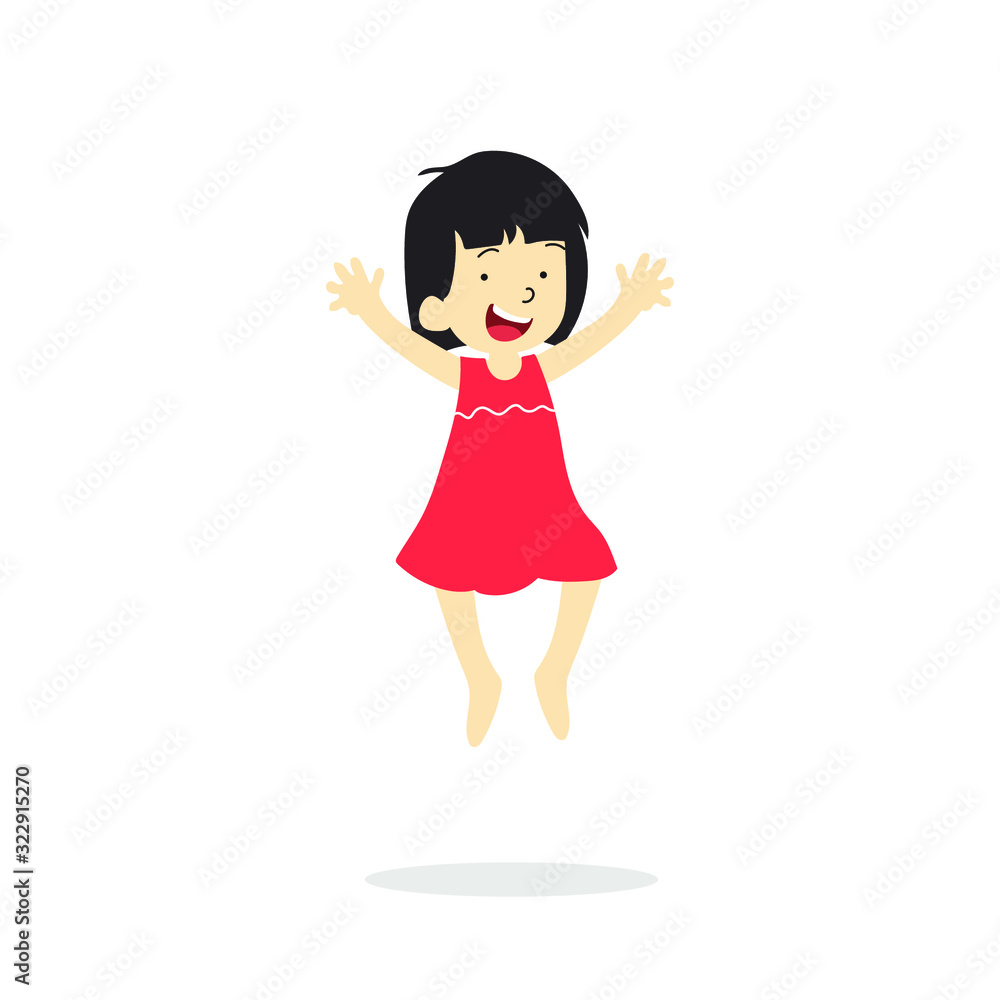 Vector Illustration Of Happy Children Isolated Vector Illustration Of Happy Children Isolated
