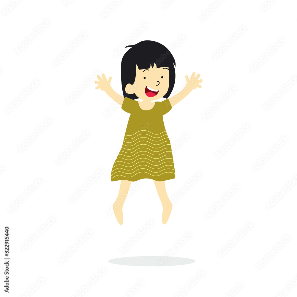 Vector Illustration Of Happy Children Isolated Vector Illustration Of Happy Children Isolated