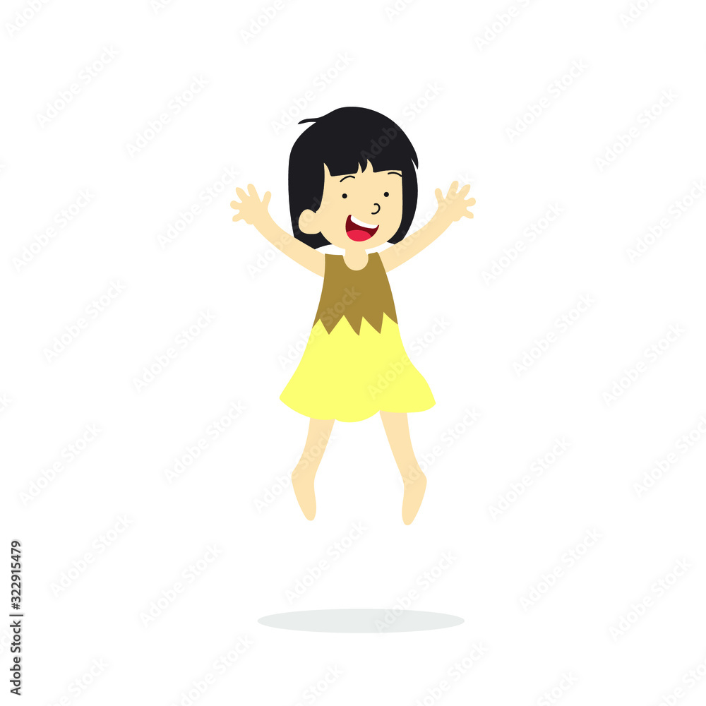 Vector Illustration Of Happy Children Isolated Vector Illustration Of Happy Children Isolated