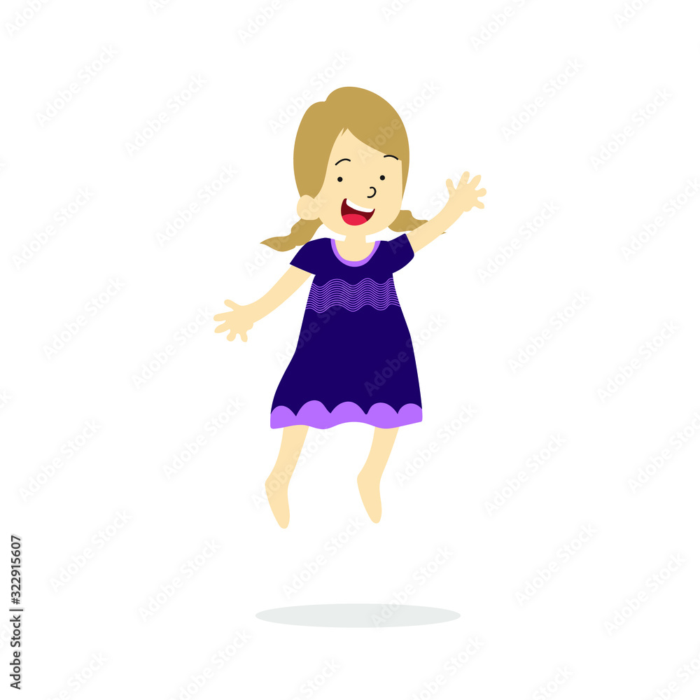 Vector Illustration Of Happy Children Isolated Vector Illustration Of Happy Children Isolated