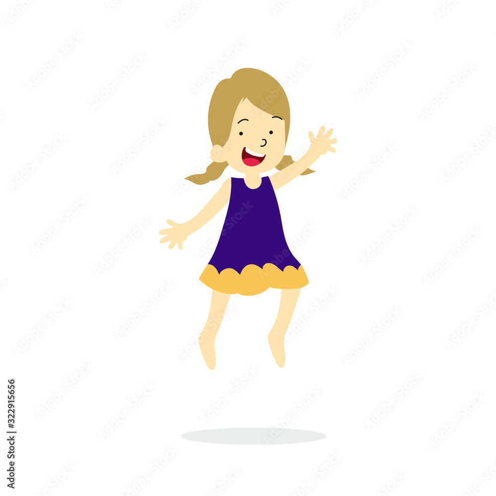 Vector Illustration Of Happy Children Isolated Vector Illustration Of Happy Children Isolated