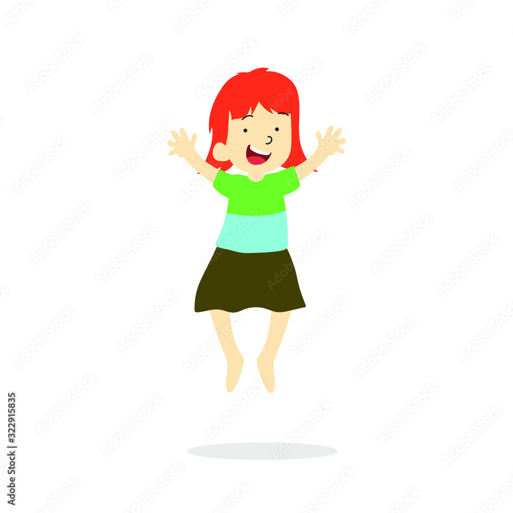 Vector Illustration Of Happy Children Isolated Vector Illustration Of Happy Children Isolated