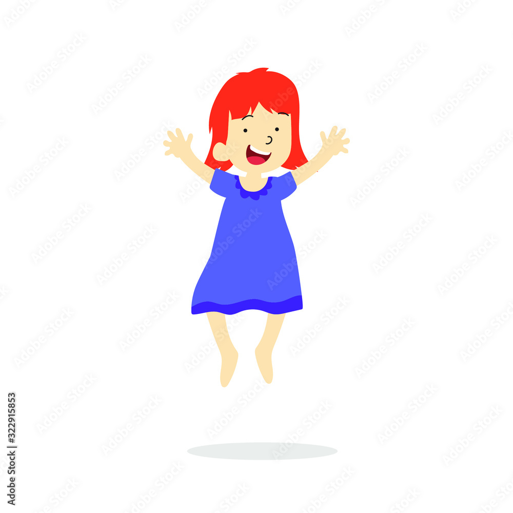 Vector Illustration Of Happy Children Isolated Vector Illustration Of Happy Children Isolated