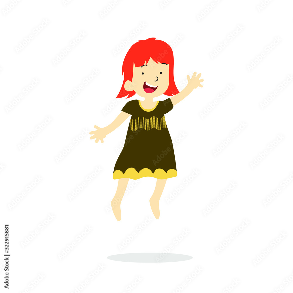 Vector Illustration Of Happy Children Isolated Vector Illustration Of Happy Children Isolated