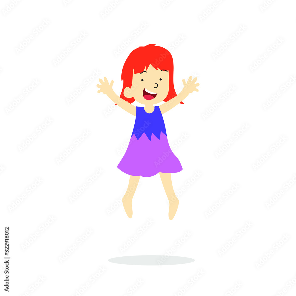 Vector Illustration Of Happy Children Isolated Vector Illustration Of Happy Children Isolated